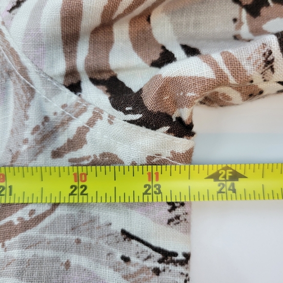 Lucy & Laurel Womens 100% Linen Animal Print Shacket Size 1X - Picture 7 of 8